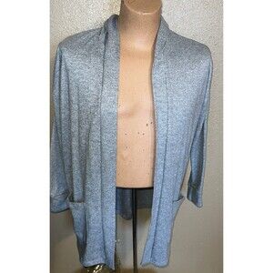 Cozy Brand Women’s Hooded Open Lightweight Cardigan Sweater Drop-Shoulder Size M